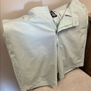 Travis Mathew light Mint Green Flat Front Shorts